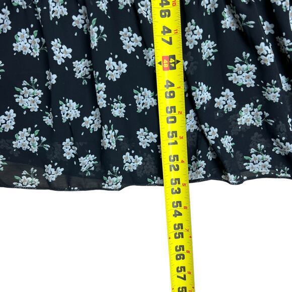 Lace Whimsigoth Maxi Dress Floral Black M Cottage Witchy Fairycore Goth Emo - Picture 14 of 14